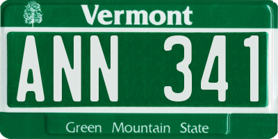 VT license plate ANN341