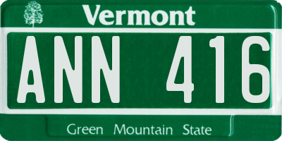 VT license plate ANN416