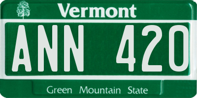VT license plate ANN420