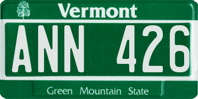 VT license plate ANN426