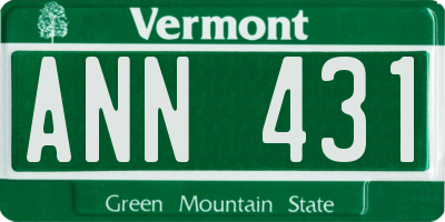VT license plate ANN431