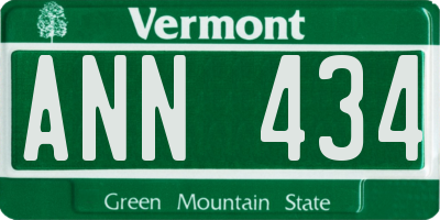 VT license plate ANN434