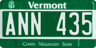 VT license plate ANN435