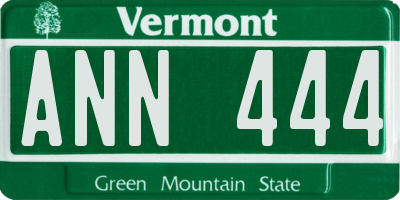 VT license plate ANN444