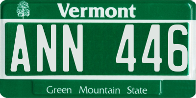 VT license plate ANN446