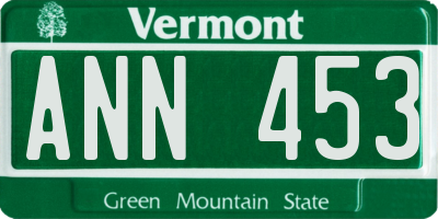 VT license plate ANN453