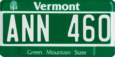 VT license plate ANN460