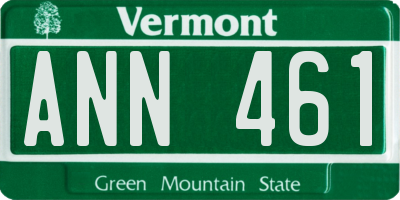 VT license plate ANN461