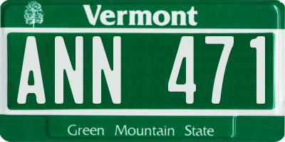 VT license plate ANN471