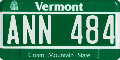 VT license plate ANN484