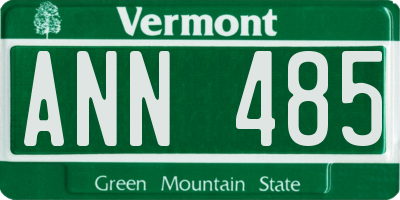 VT license plate ANN485