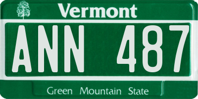 VT license plate ANN487