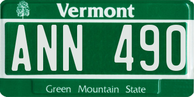 VT license plate ANN490