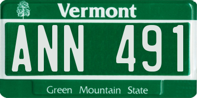VT license plate ANN491