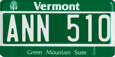 VT license plate ANN510