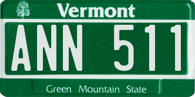 VT license plate ANN511