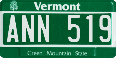 VT license plate ANN519