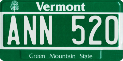 VT license plate ANN520