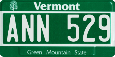 VT license plate ANN529