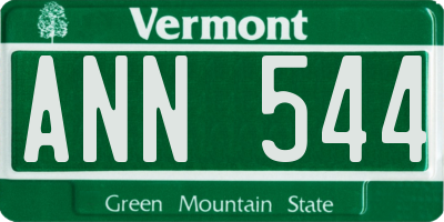VT license plate ANN544