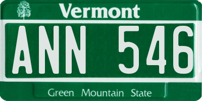 VT license plate ANN546