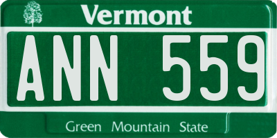 VT license plate ANN559
