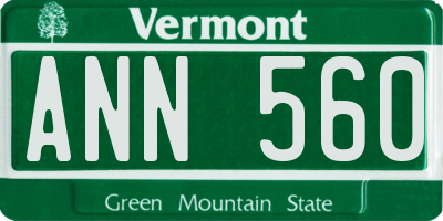 VT license plate ANN560