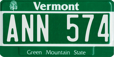 VT license plate ANN574