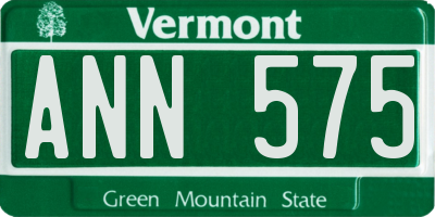VT license plate ANN575