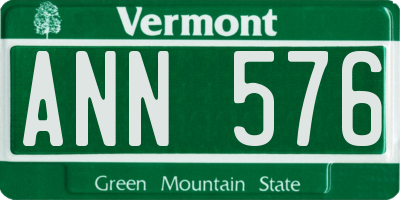 VT license plate ANN576