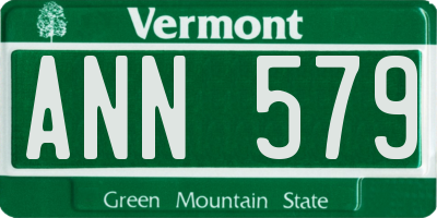 VT license plate ANN579