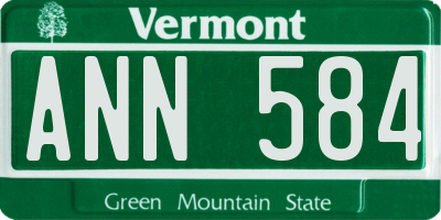 VT license plate ANN584