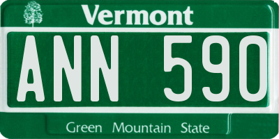 VT license plate ANN590