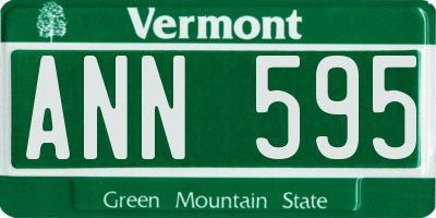 VT license plate ANN595