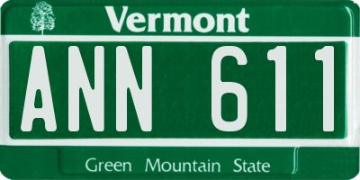 VT license plate ANN611