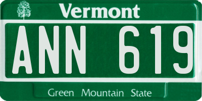 VT license plate ANN619