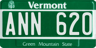 VT license plate ANN620