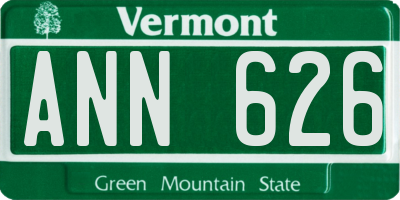 VT license plate ANN626