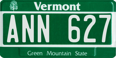 VT license plate ANN627