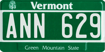 VT license plate ANN629