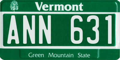 VT license plate ANN631
