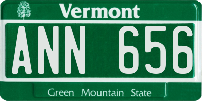 VT license plate ANN656