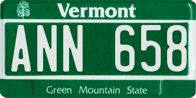 VT license plate ANN658