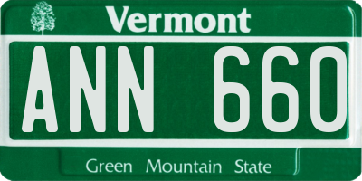 VT license plate ANN660