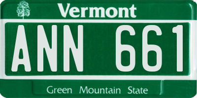 VT license plate ANN661