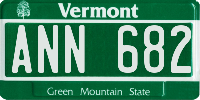 VT license plate ANN682