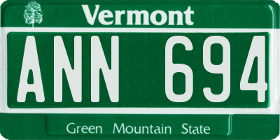 VT license plate ANN694