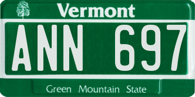 VT license plate ANN697