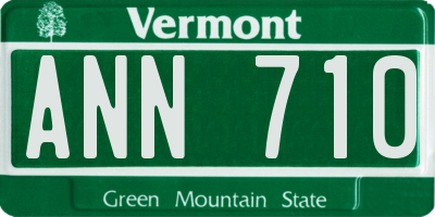 VT license plate ANN710