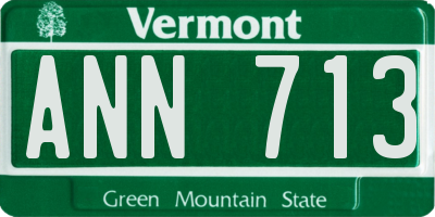 VT license plate ANN713